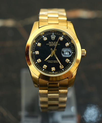 YW - Datejust Gold with Premium Black Dial