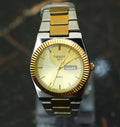 YW - Silver Gold with Gold Textured Dial Watch