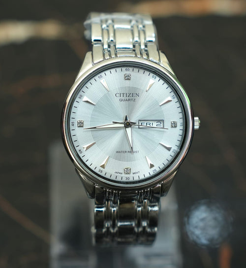 Citizen - Silver with white dial - Stainless Steel High Quality Watch