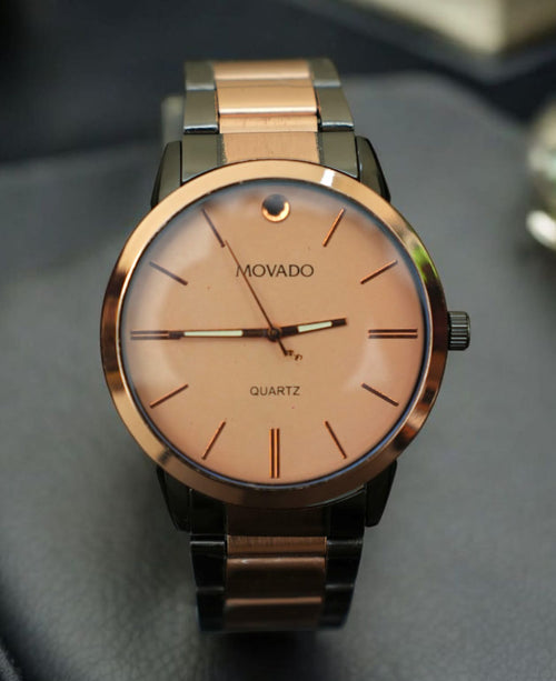 Movado - Two Tone Signature Stainless Steel Timepiece