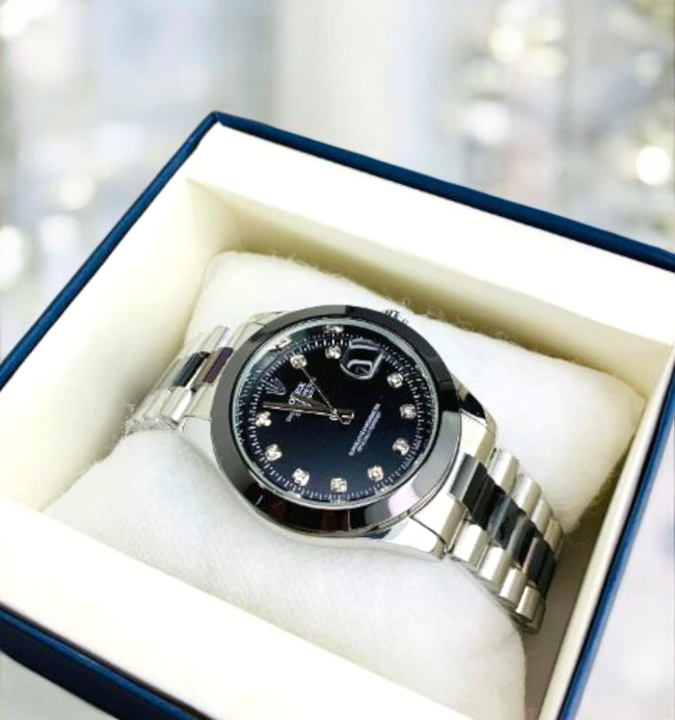 Rolex (RLX) - Datejust Silver Black with Premium Black Dial
