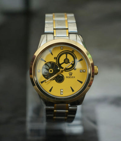 YW -  Two Tone with Gold Dial Watch