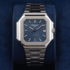 YW - Cubitus silver with Blue Dial Watch