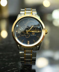 Proking - Elegant Silver Gold Stainless Steel Watch for Men