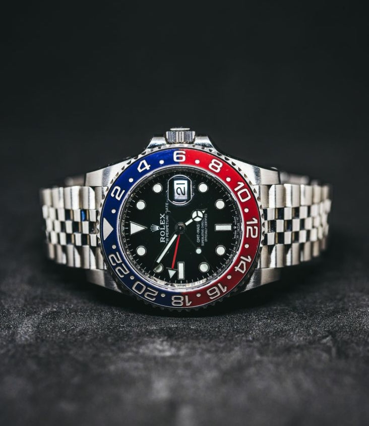 YW - GMT Master Silver with Black Dial (Pepsi)