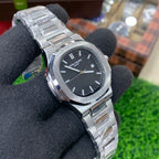 YW - Nautilus silver with black dial - Luxury Watch