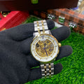 YW - Skeleton Automatic Watch – Two tone Chain with White Dial