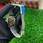 YW - Skeleton Automatic Watch – Two tone Chain with White Dial