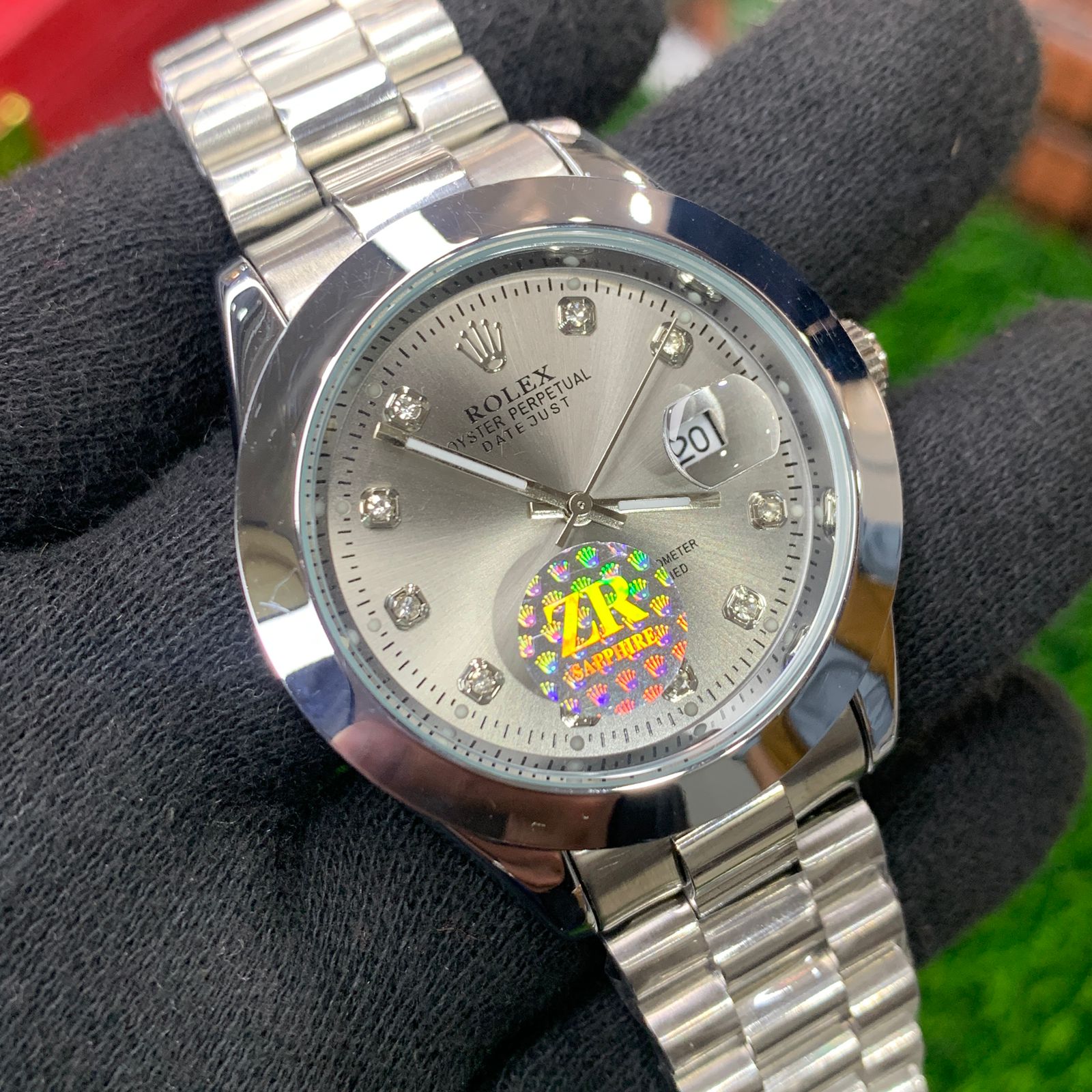 YW - Premium Datejust Silver with Brown dial Watch