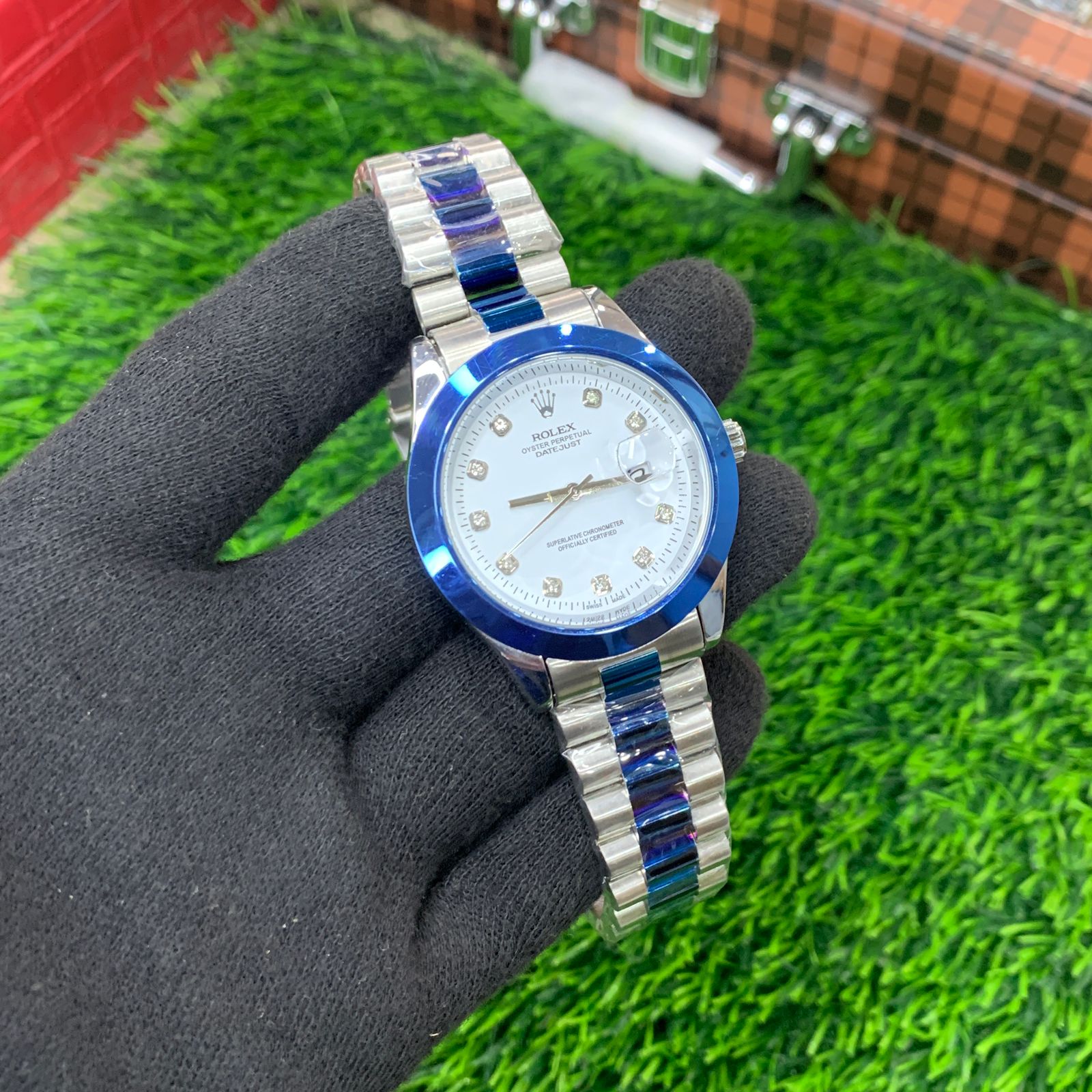 YW - Datejust Twotone Silver Blue with White dial