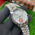 YW - Datejust Silver with White dial Watch