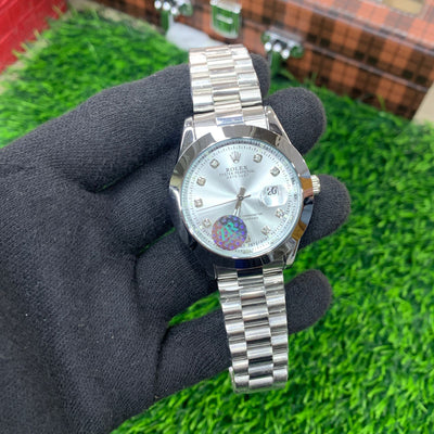 YW - Datejust Silver with White dial Watch