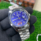 YW - Datejust Silver with Classic Blue Dial - Premium Watch