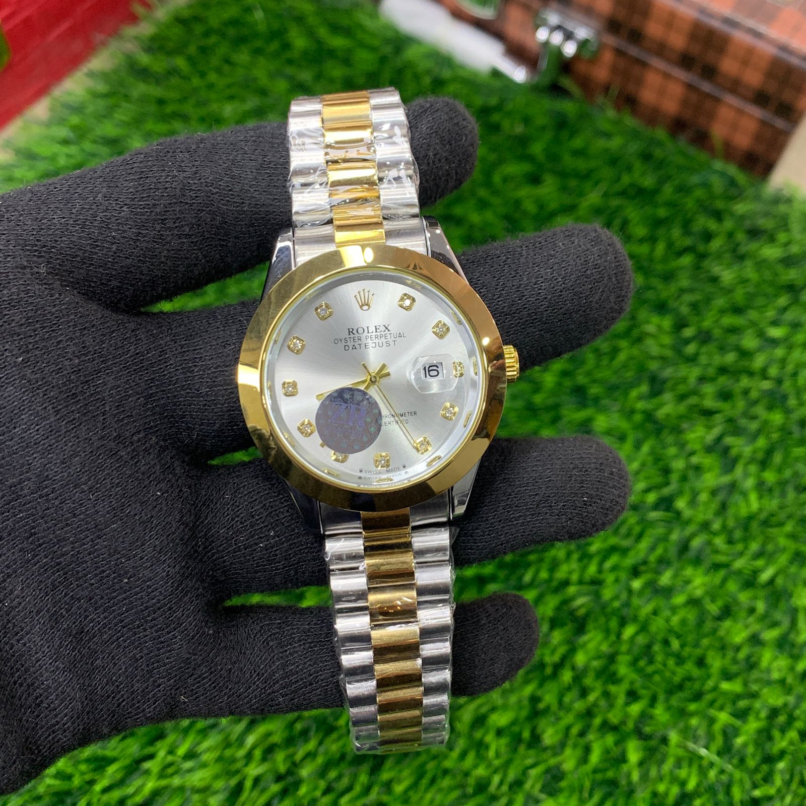 YW - Datejust Twotone Silver Gold with white dial