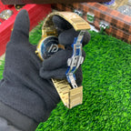 YW - Gold with Premium Black Dial Watch