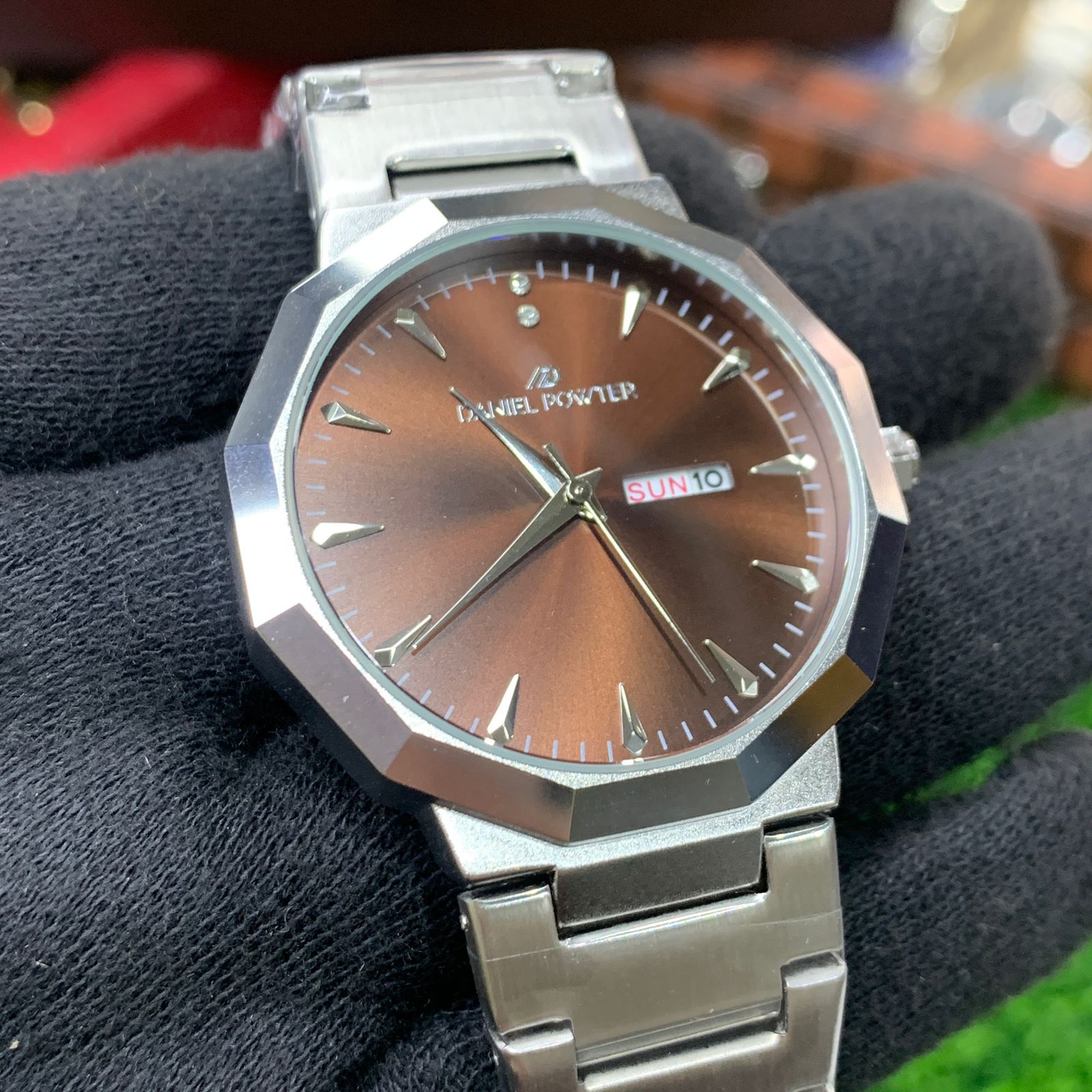 YW - Silver with Premium Brown Dial Watch