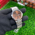 YW - Silver with Premium Brown Dial Watch