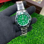 YW - GMT Silver with Green Dial - Premium Watch