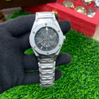 YW - Diamond Cut Skeleton Black Dial - Premium Watch