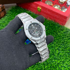 YW - Diamond Cut Skeleton Black Dial - Premium Watch