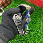 YW - Diamond Cut Skeleton Two tone Semi Automatic Watch