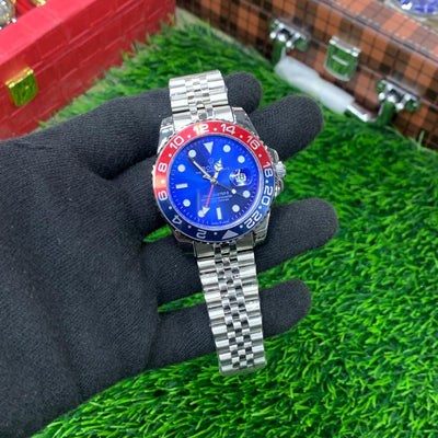 YW - GMT Silver with Blue Dial (Pepsi Bezel)
