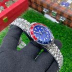 YW - GMT Silver with Blue Dial (Pepsi Bezel)