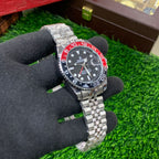 YW - GMT Silver with Black dial Watch