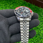 YW - GMT Silver with Black dial Watch