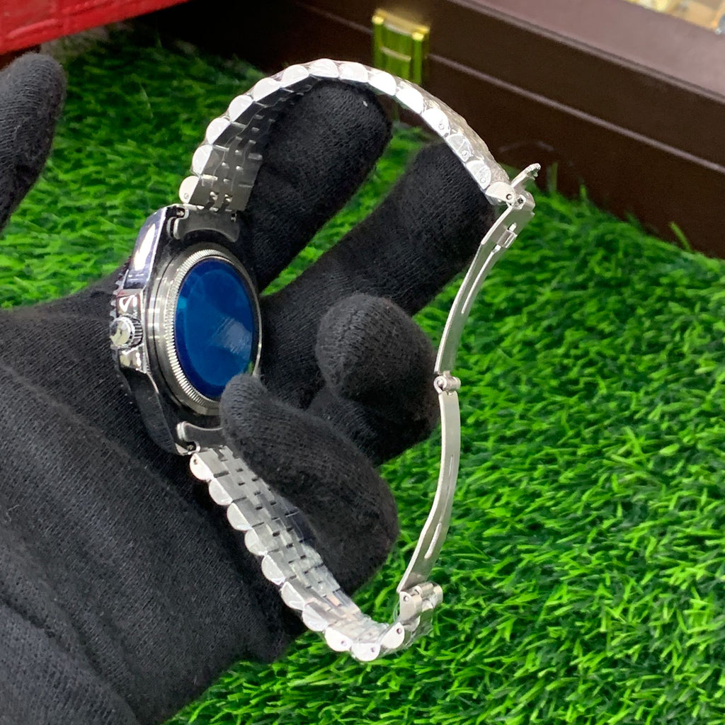 YW - GMT Silver with Black dial Watch