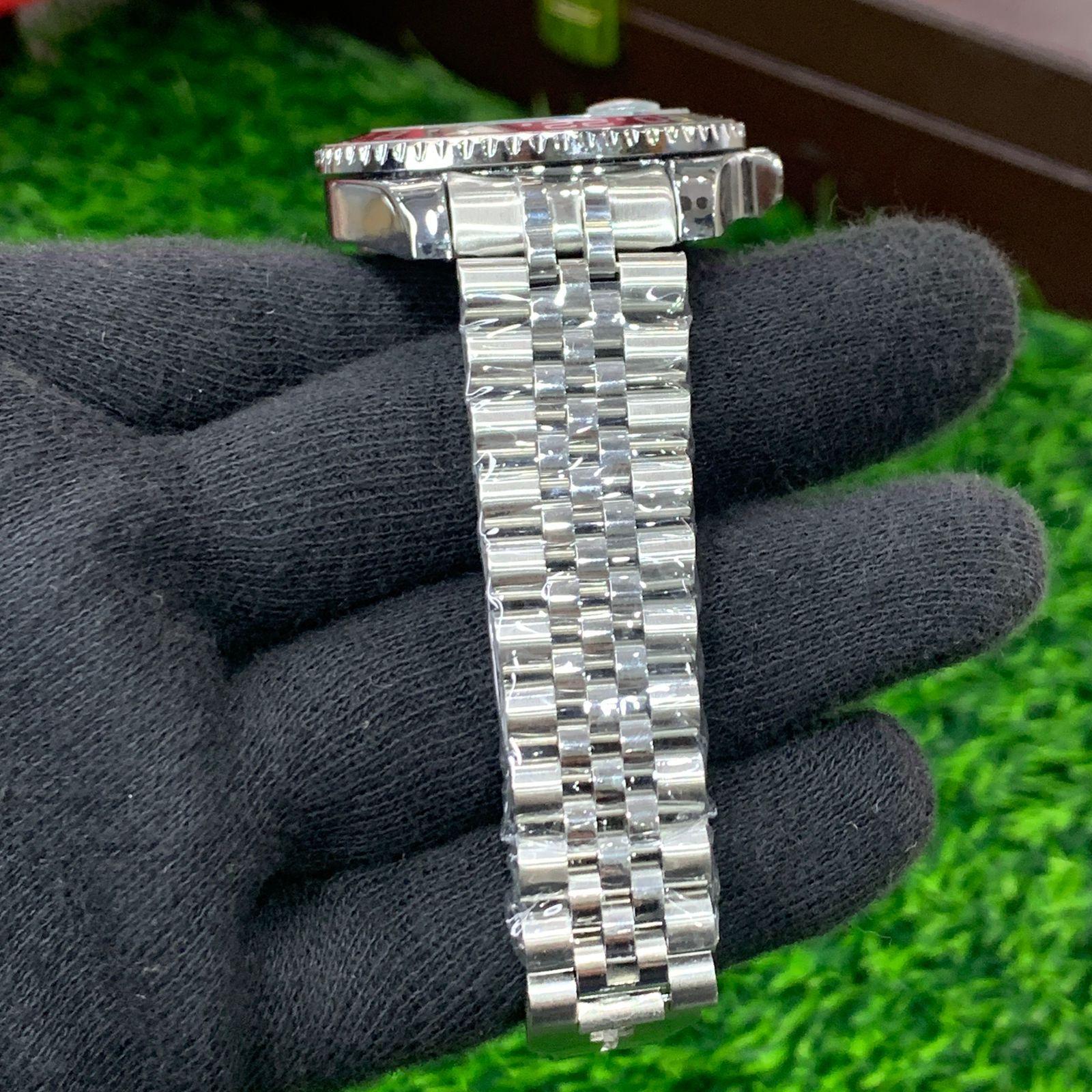 YW - GMT Silver with Black dial Watch