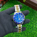 YW - GMT Two tone with Blue dial watch (Blue Bezel)
