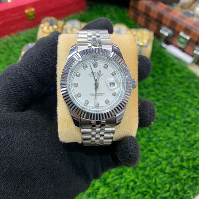 YW - Datejust Silver with White dial Watch