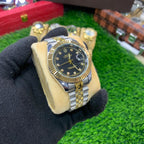 YW - Datejust Twotone Silver Gold with Black dial Watch
