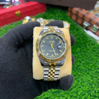 YW - Datejust Twotone Silver Gold with Black dial Watch