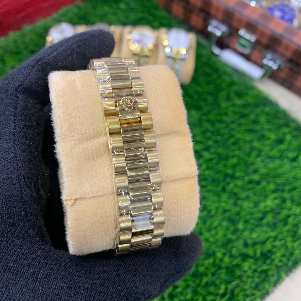 YW - Premium Datejust Gold with Blue dial Watch