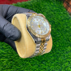 YW - Datejust Twotone Silver Gold with White dial Watch