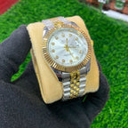 YW - Datejust Twotone Silver Gold with White dial Watch