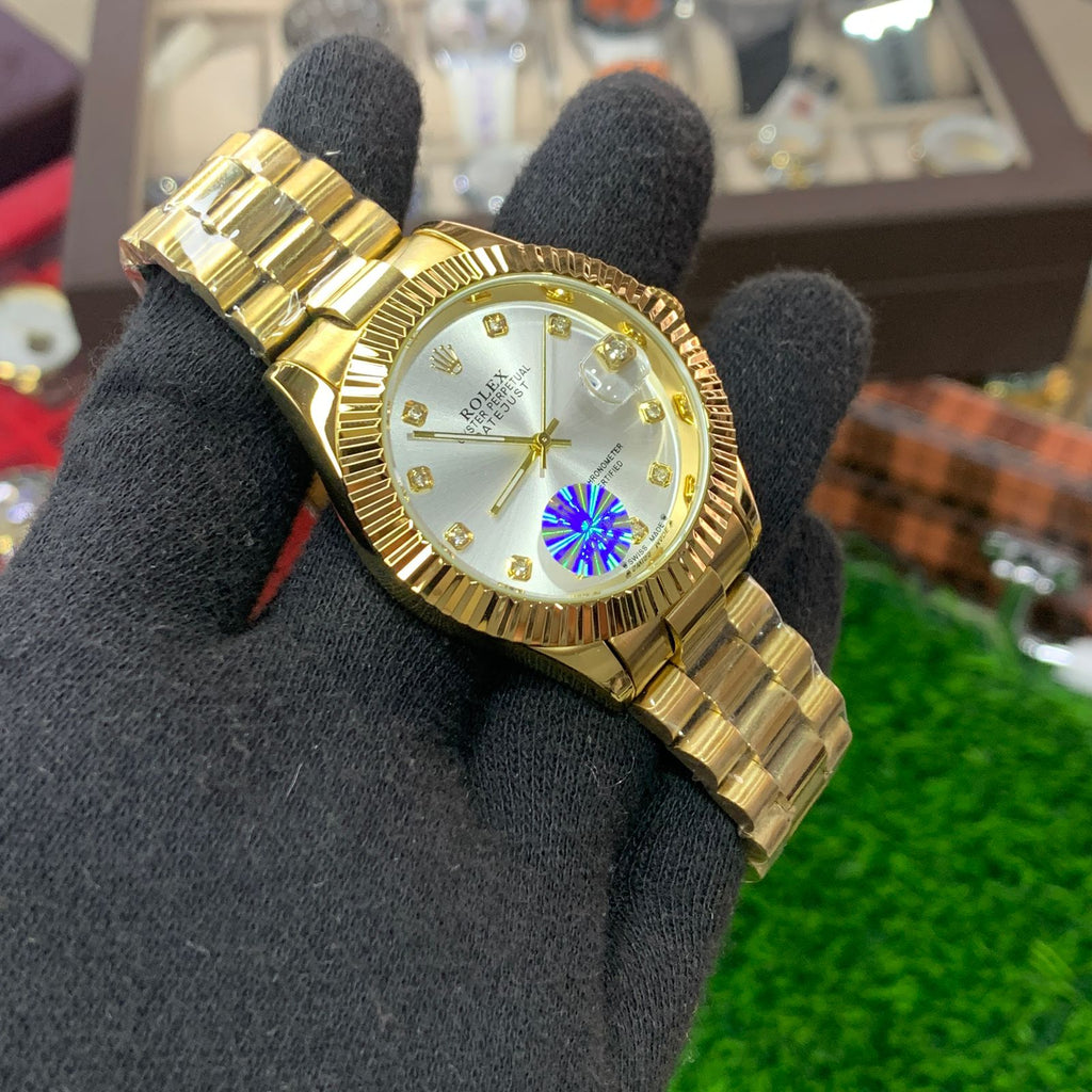 YW - Datejust Gold with White dial Watch