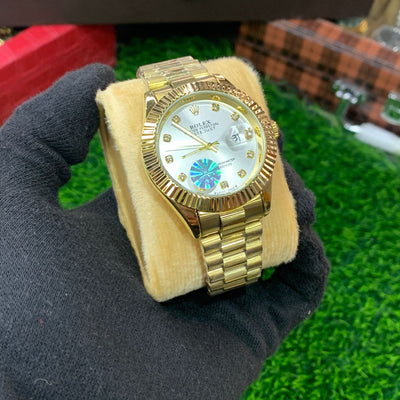 YW - Datejust Gold with White dial Watch