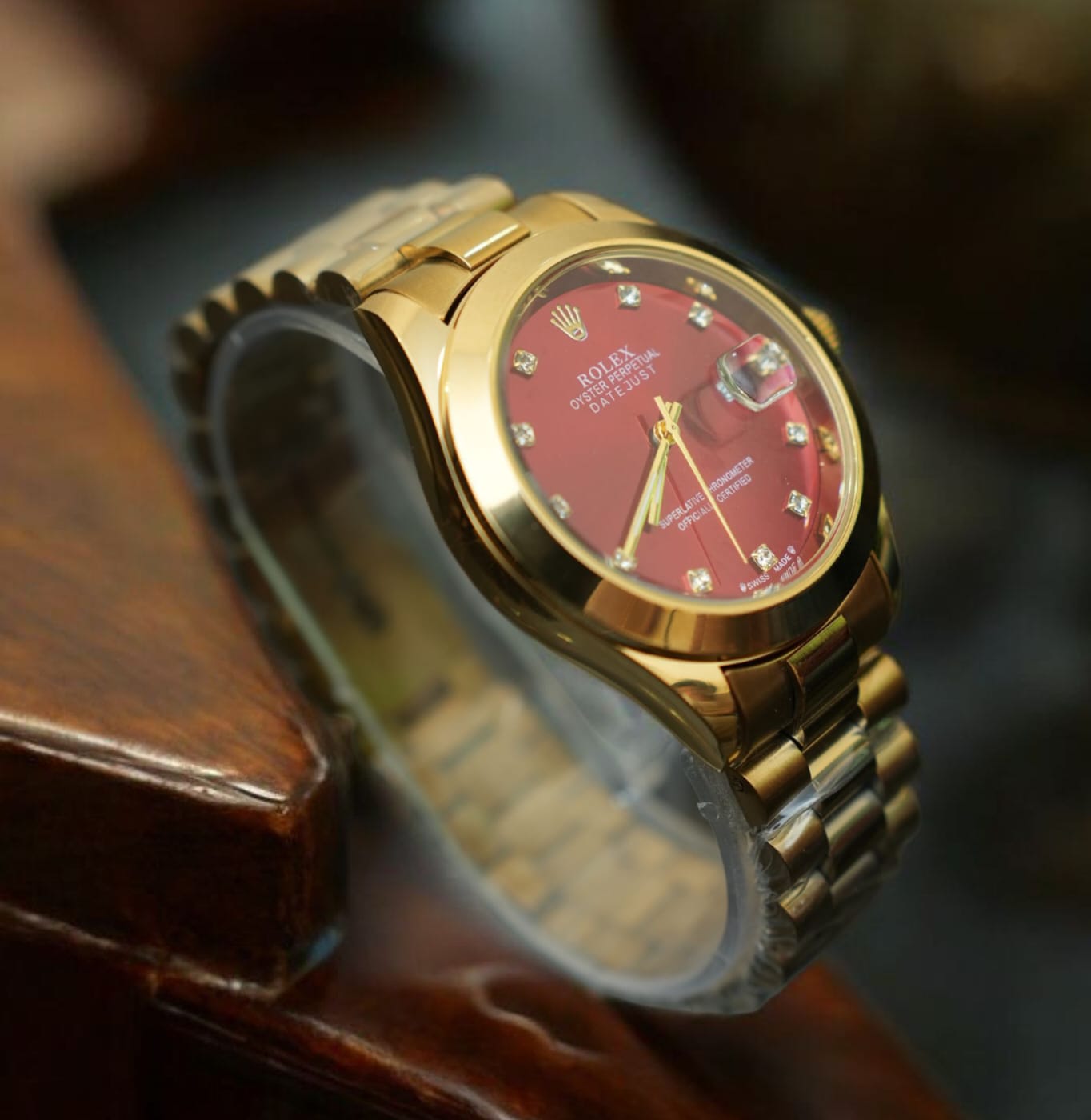 Rolex (RLX) - Datejust Gold with Red Dial