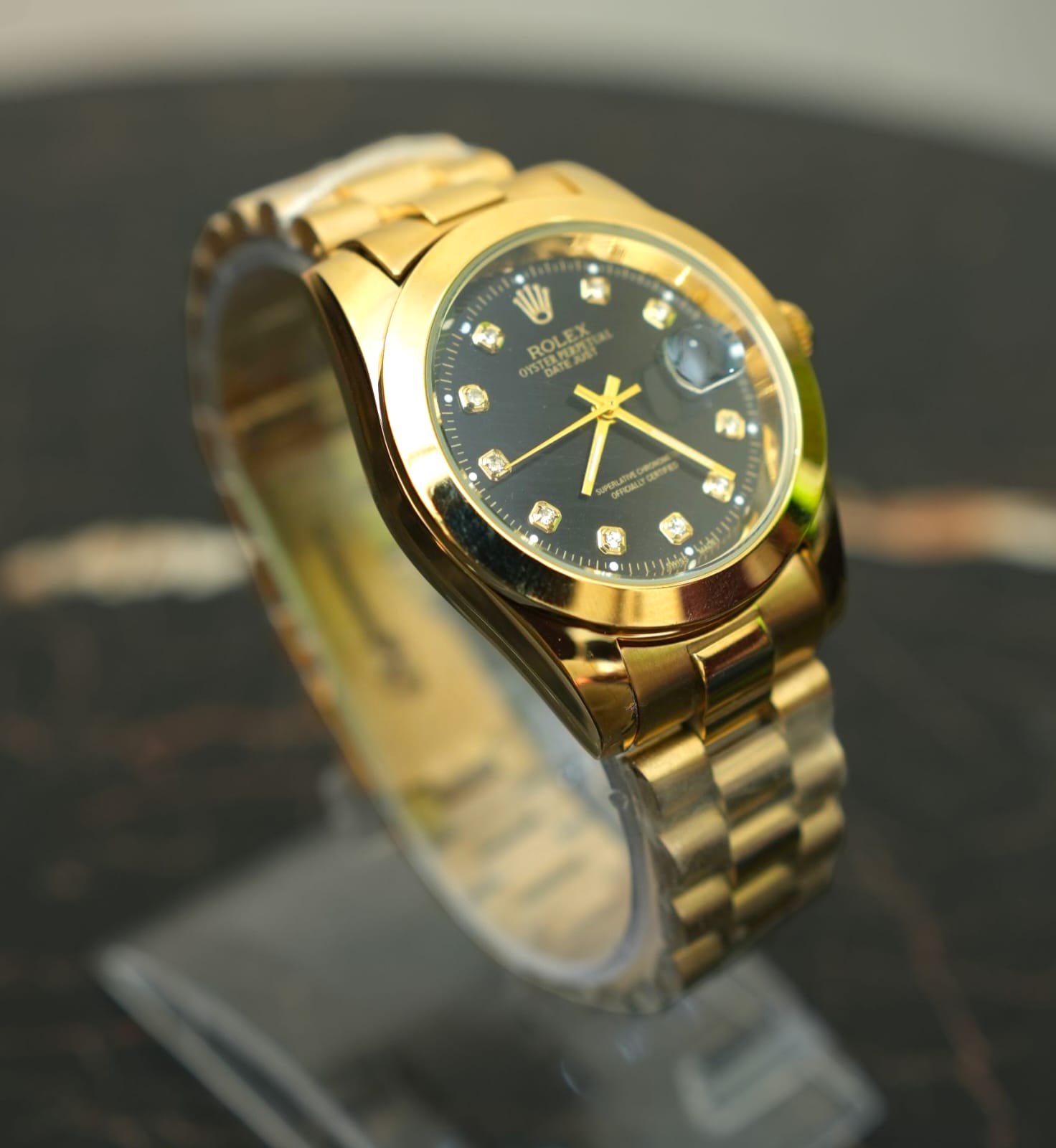 Rolex (RLX) - Datejust Gold with Premium Black Dial