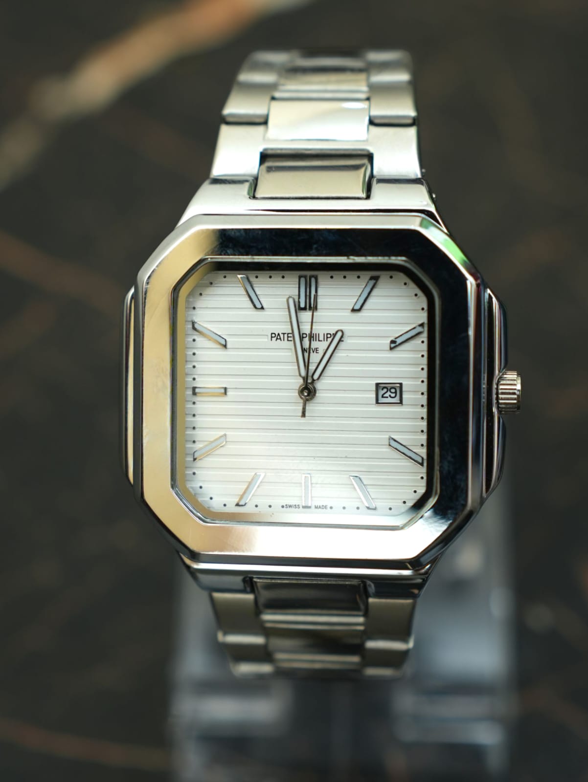 Patek Philippe  - Cubitus silver with white dial