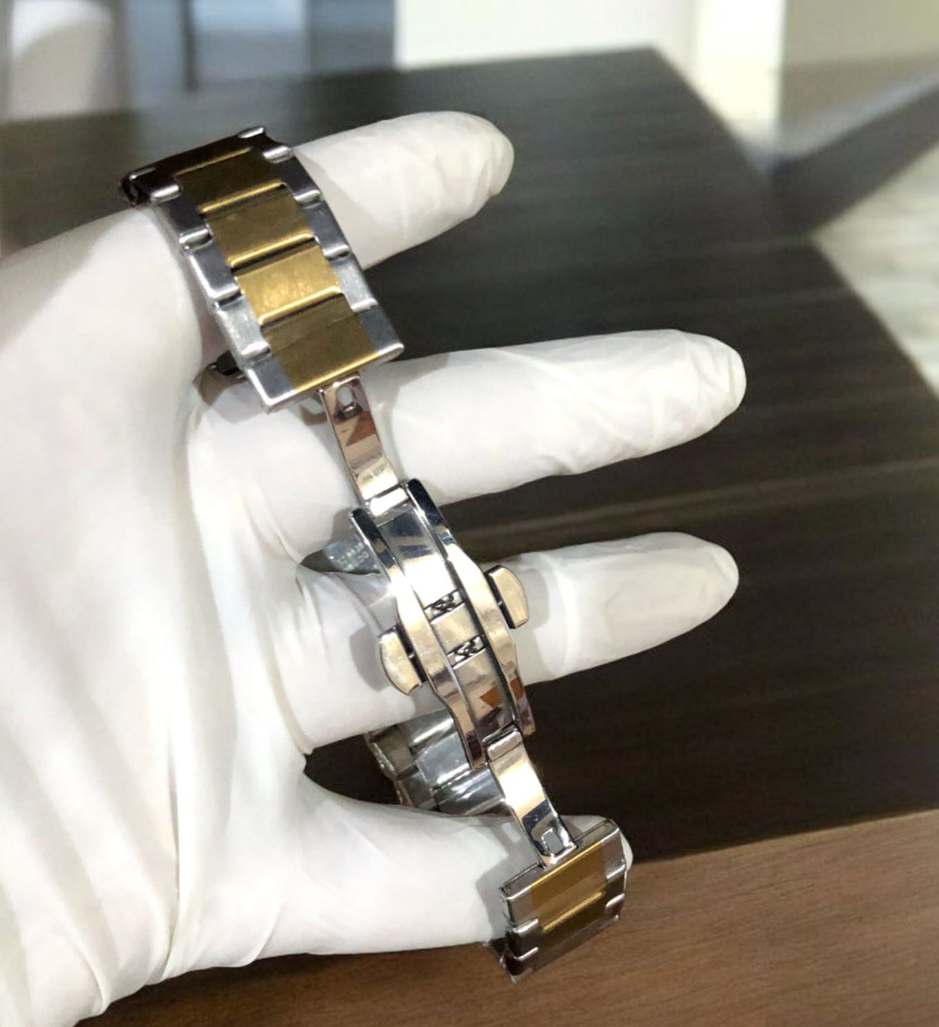 YW - Silver Gold with Gold Textured Dial Watch