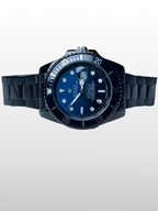 YW - GMT Black with Back Blue Dial Watch